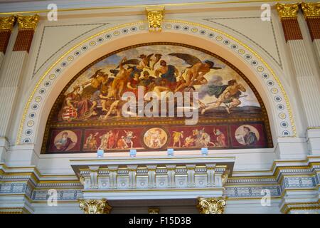 Dipinti Budapest Stazione ferroviaria storica Foto Stock