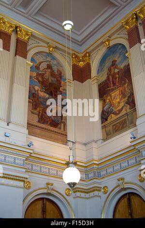 Dipinti Budapest Stazione ferroviaria storica Foto Stock