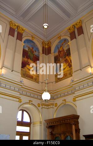 Dipinti Budapest Stazione ferroviaria storica Foto Stock