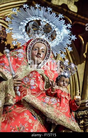 Madrid Spagna,Ispanico Retiro,San Jeronimo el Real,St Jerome Chiesa reale, chiesa cattolica romana, religione, 16 ° secolo, gotico, architettura interna, vir Foto Stock