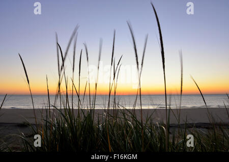 Sunrise a Waukegan Spiaggia municipale, Waukegan, Illinois Foto Stock