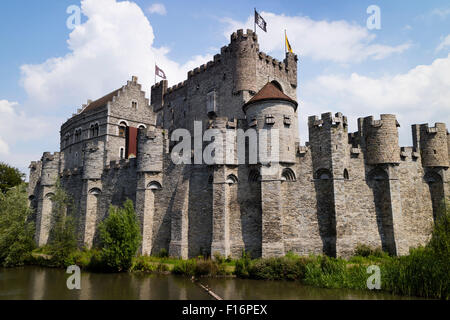 Il Castello di Gravensteen Nel Ghend, Belgio Foto Stock