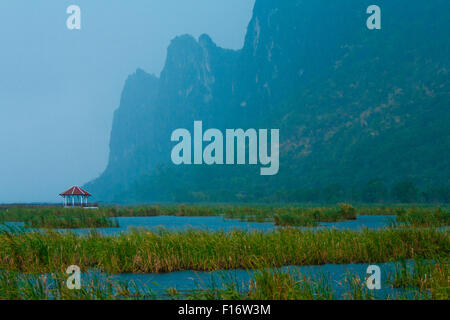 Lotus Lake a khao sam roi yod national park, Thailandia Foto Stock