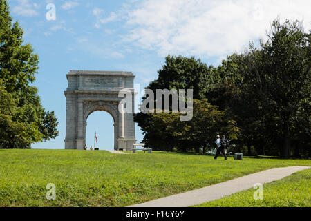 Il National Memorial Arch, Valley Forge, PA Foto Stock