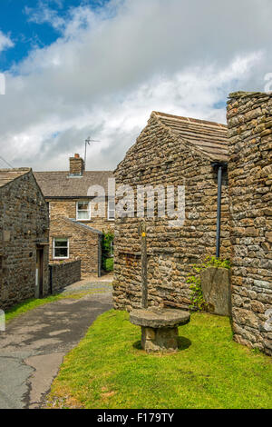 Villaggio Muker in Swaledale nel Yorkshire Dales National Park a nord dell Inghilterra Foto Stock