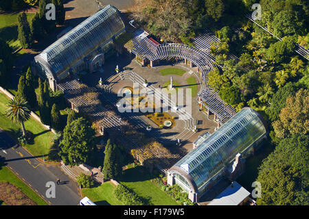 Wintergardens, Auckland Domain, Auckland, Isola del nord, Nuova Zelanda - aerial Foto Stock