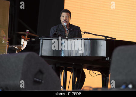 Glastonbury Festival 2015 - Giorno 5 - spettacoli con: Lionel Richie dove: Somerset, Regno Unito quando: 28 Giu 2015 Foto Stock