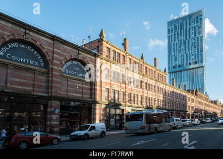 Hilton Manchester Beetham Tower come visto dalla Deansgate. Foto Stock