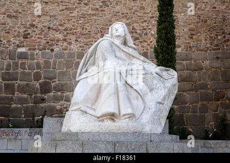 Un monumento di santa Teresa d Avila, Avila, Spagna Foto Stock