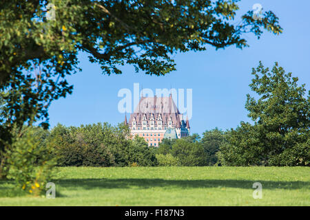 Visualizzare lo Chateau Frontenac, Quebec, Canada. Foto Stock