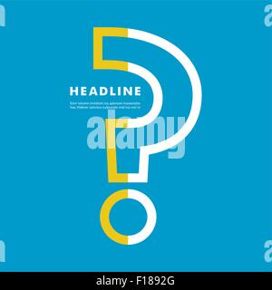 Vettore di piana punto interrogativo con spazio per il testo Illustrazione Vettoriale