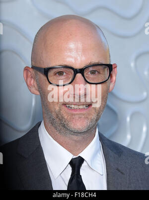 Culver City, California, USA. Il 29 agosto, 2015. Moby arriva per la misericordia per animali presenta 'eroi nascosti' Gala unici a casa. © Lisa O'Connor/ZUMA filo/Alamy Live News Foto Stock