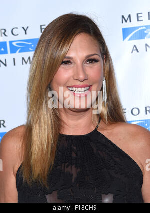 Culver City, California, USA. Il 29 agosto, 2015. Daisy Fuentes arriva per la misericordia per animali presenta 'eroi nascosti' Gala unici a casa. © Lisa O'Connor/ZUMA filo/Alamy Live News Foto Stock