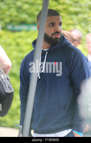 Wimbledon 2015 - Giorno 1 - Celebrity avvistamenti con: Drake dove: Londra, Regno Unito quando: 29 Giu 2015 Foto Stock