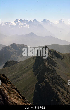 Viste delle montagne innevate Tagikistan Himalaya collection Foto Stock