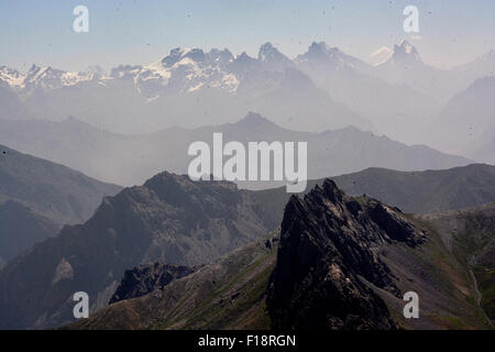 Viste delle montagne innevate Tagikistan Himalaya collection Foto Stock