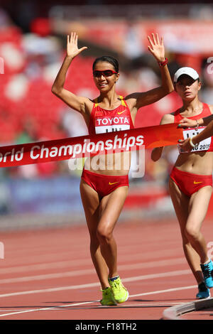 Pechino, Cina. 28 Agosto, 2015. Hong Liu (CHN) Atletica leggera : XV IAAF Campionati del Mondo di atletica leggera Pechino 2015 Donna 20km di corsa a piedi finale allo Stadio Nazionale di Pechino a Pechino in Cina . © YUTAKA AFLO/sport/Alamy Live News Foto Stock