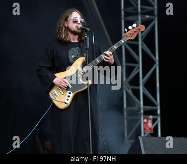 Portsmouth, Regno Unito. Domenica 30 agosto 2015. Vittorioso Festival - Domenica Dave McCabe eseguendo sulla fase comune a Southsea comune. Credito: UKNIP / Alamy Live News Foto Stock