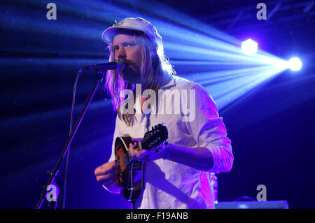 Berlino, Germania. 28 Agosto, 2015. Friska Viljor esegue sul palco durante il puro & Festival predisposto a Postbahnhof il 28 agosto 2015 a Berlino, Germania. © dpa/Alamy Live News Foto Stock