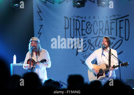 Berlino, Germania. 28 Agosto, 2015. Friska Viljor esegue sul palco durante il puro & Festival predisposto a Postbahnhof il 28 agosto 2015 a Berlino, Germania. © dpa/Alamy Live News Foto Stock