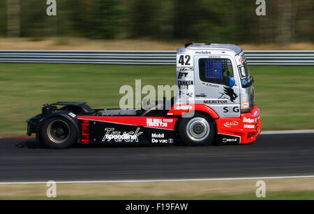 La maggior parte, Repubblica Ceca. 28 Agosto, 2015. Il FIA European Truck Racing Championship. Carrello ceca Prix. Andre KURSIM (GER), Mercedes Benz, Tankpool24 Racing, © Azione Sport Plus/Alamy Live News Foto Stock