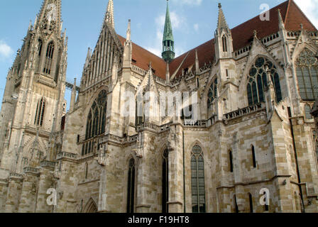 Cattedrale di Regensburg Baviera Germania Europa Foto Stock