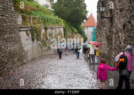 Tallinn Town Hall, Estonia mentre piove in estate Foto Stock