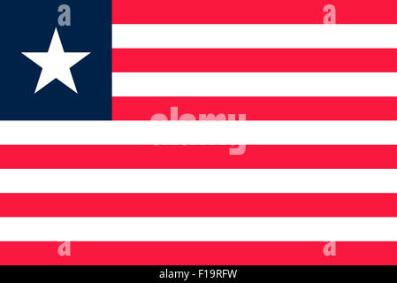 Bandiera nazionale della Liberia Foto Stock