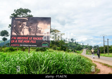 Campagna contro il racket e corruzione, Costa d Avorio, Africa Foto Stock