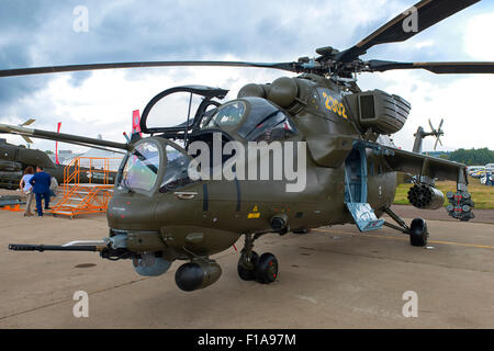 Mi-35M Helicopter al MAKS 2015 Air Show di Mosca, Russia Foto Stock