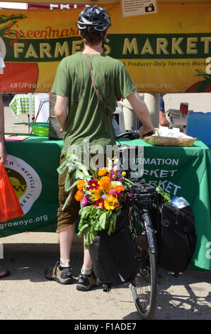 Grand Army Plaza farmers market park slope brooklyn Foto Stock