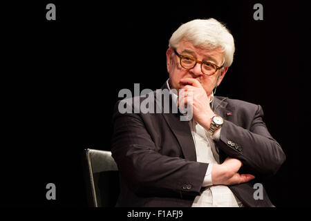 Colonia, Germania, Joschka Fischer, un giornalista ed ex candidato Foto Stock