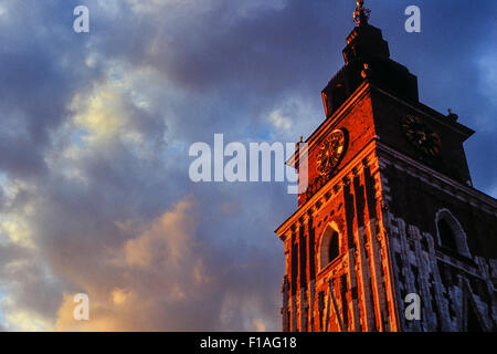 Town Hall. Piazza Principale del mercato. Cracovia. La Polonia. Europa Foto Stock