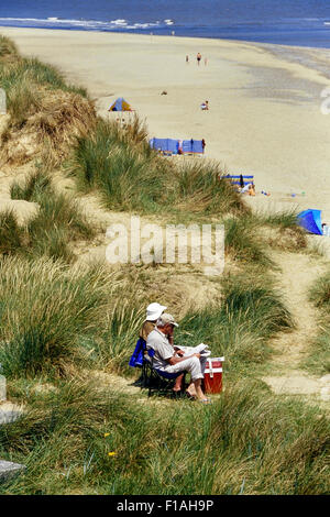 Hemsby beach. Norfolk. East Anglia. In Inghilterra. Regno Unito Foto Stock