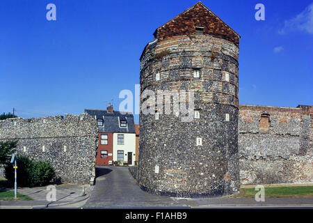 Città medievale parete. Great Yarmouth. Norfolk. In Inghilterra. Regno Unito Foto Stock