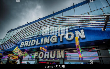 Derby, Regno Unito. Il 31 agosto, 2015. A ferragosto lunedì di Bridlington, Regno Unito. La pioggia e le intemperie rende l'ultimo bank holiday dell'anno un washout. Credito: Fotografia Bailey-Cooper/Alamy Live News Foto Stock