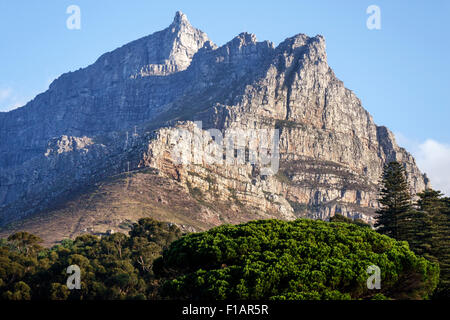 Città del Capo Sud Africa, Table Mountain National Park, riserva naturale, Tafelberg Road, funivia funivia Tramway, stazione superiore, scogliera, SAfri150312173 Foto Stock