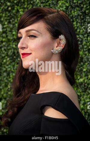 New York, NY, STATI UNITI D'AMERICA. 31 Agosto, 2015. Lena Hall fuori e circa per celebrità Candids - MON, New York, NY Agosto 31, 2015. Credito: Steven Ferdman/Everett raccolta/Alamy Live News Foto Stock