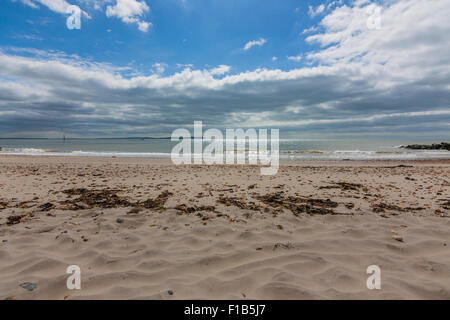 Banchi di sabbia spiaggia, barene Penisola, Dorset, England, Regno Unito Foto Stock