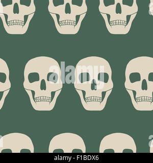 Sfondo senza giunture con teschi Illustrazione Vettoriale