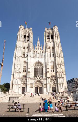 Cattedrale di San Michele e Gudula a Bruxelles, in Belgio Foto Stock