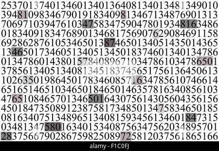 Abstract pattern senza giunture di infiniti numeri casuali impostato Foto Stock