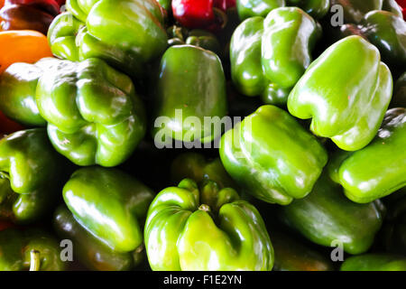 Peperoni Verdi Foto Stock