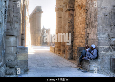 Tempio di Luxor, Tebe, Egitto, Africa Foto Stock