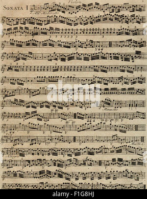 Sei sonates pour la harpe avec onu accompagnement de Violon ad libitum, ouevre I (1769) Foto Stock