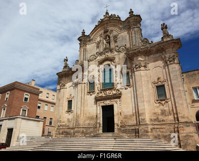 Matera, Basilikata, Italia. Tu Chiesa di San Francesco di Assisi Foto Stock
