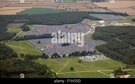 Vista aerea del Leeds Music Festival, 2015 Foto Stock