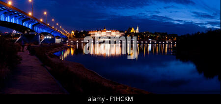 Città Vecchia di fronte fiume Vistola panorama Foto Stock