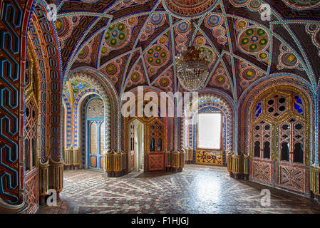 Stile moresco palace architettura interni dal 1001 Arabian Nights Foto Stock