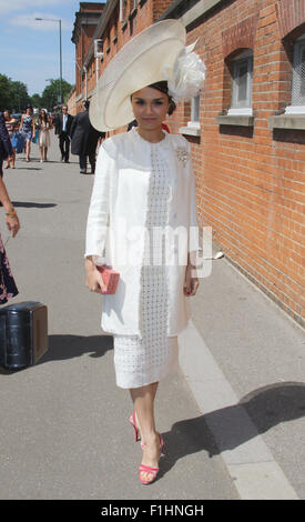 Berkshire, Regno Unito, 18 Giugno 2015: Samantha Barks visto presso il Royal Ascot, Signore giorno in Berkshire Foto Stock